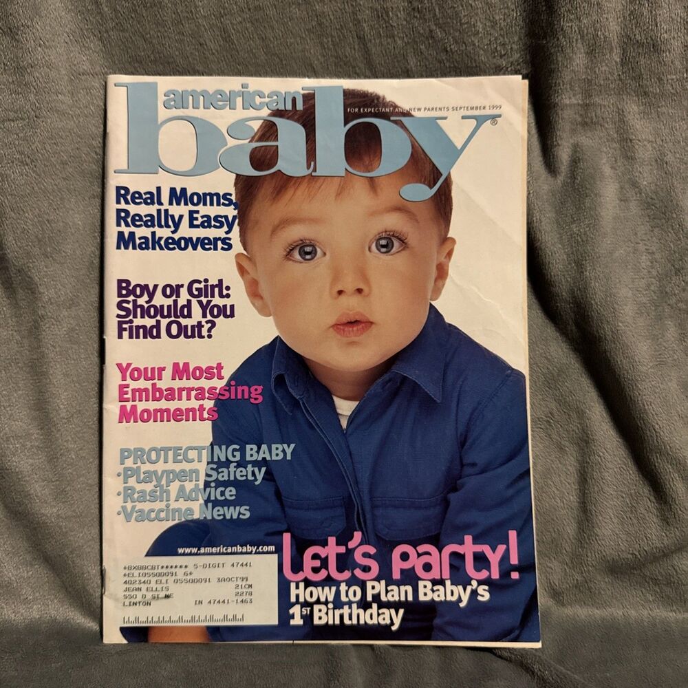 Vintage September 1999 American Baby Magazine How To Plan Baby's 1st Birthday